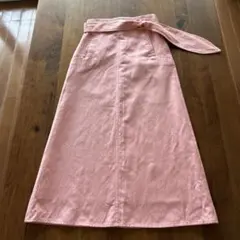 emmel refines ピンク　ロング　スカート　XS レディース