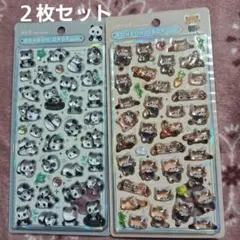クーリア　正規品 ボンボンドロップシール パンダ　レッサーパンダ 2枚セット