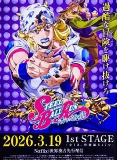 ジョジョの奇妙な冒険 原画展 ポスター 第7部 スティールボールラン