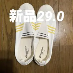 【新品未使用】MOONSTAR 体育館シューズ 29.0 上履き3本ライン 黄色