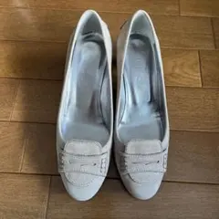 TOD’S トッズ ヒール付きモカシン パンプス チェーンモチーフ35½