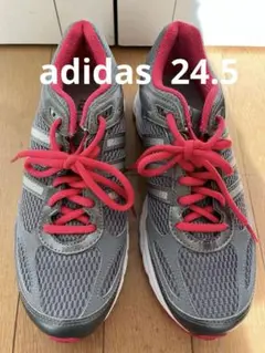 未使用　adidas ランニングシューズ グレー/ピンク