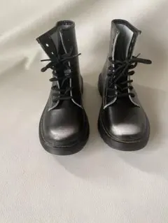 合成皮革 冬用 ブーツ スノーブーツ 25㎝ ブラック ダメージ塗装 スケルトン