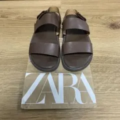 ZARA ブラウン サンダル