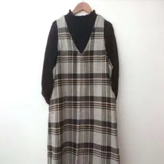 【チップ様】チェック ワンピース