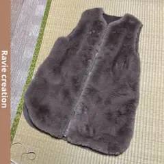 ラヴィークリエーション　フェイクファー　ベスト　ジレ　11号　秋冬　アウター