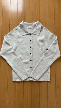 ★GLOBAL WORK★ニットカーディガン ラメ ポロニットライトベージュ