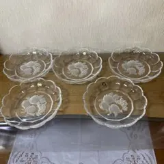 ⭐️新品　HOYA クリスタルデザート皿 5枚セット