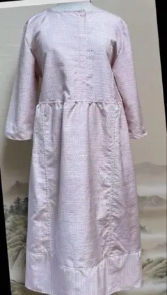 紬着物リメイク　チュニック　ワンピース