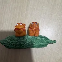ゴーヤに乗ったシーサー 置物 インテリア