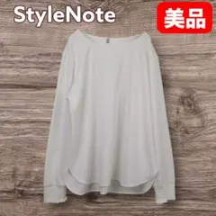 StyleNote 袖タックデザインブラウス オフホワイト L 上品 清楚系