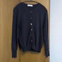 La Totalite ボタン付き長袖カーディガン　ネイビー　FREE