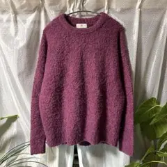 r・p・s ブークレロングニットプルオーバー M パープル
