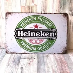 ブリキ看板☆ HEINEKEN ハイネケン 白 379