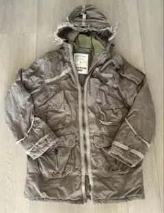 PREMIUM JEANS フード付きミリタリージャケット Lサイズ