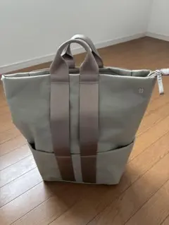 ルルレモン ツートーン キャンバス トートバッグ ベージュ 10L - メルカリ