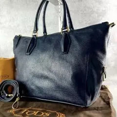 【美品✨✨】トッズ オールレザー シボ革 2WAYゴールド金具 ショルダーバッグのサムネイル