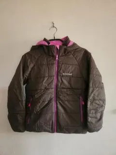 mont-bell キッズ中綿コート ブラウン/ピンク