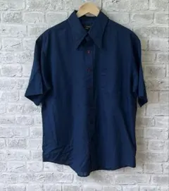 JCPenney 70s ネイビー　ボタン仕様　ポロシャツ　半袖のサムネイル
