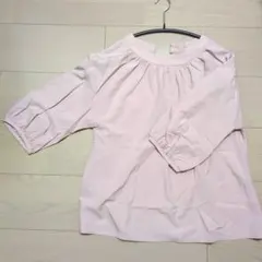 INDIVI ピンク 五分袖 ボタン付きシャツ