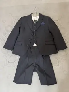 フォーマルスーツ ネイビー 130cm シャツ、ネクタイ付き