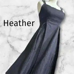 Heather キャミソール レディース ワンピース ブラックデニム フリー
