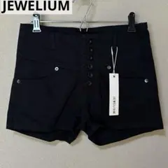 未使用　ジュエリウム　JEWELIUM　ハイウエストショートパンツ　S　ブラックのサムネイル