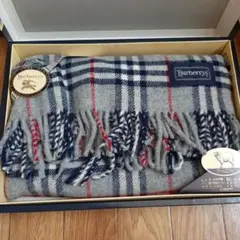 【新品】【BURBERRY】バーバリー ウール100％ チェック柄 膝掛け