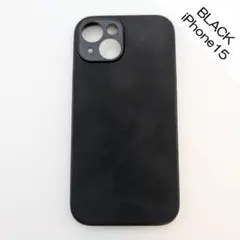 iPhone15ケース ブラック スウェード調 高級 シンプル おしゃれ 耐衝撃