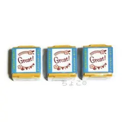 【新品】 シャチハタ スタンプ 評価印 スタンプくん イエロー Great 3個