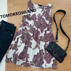 TOMORROWLAND　トゥモローランド　ペイズリー柄　シルクコットン　38