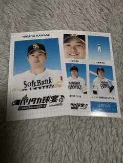 川瀬晃　ソフトバンクホークス 証明写真風 スマロイド