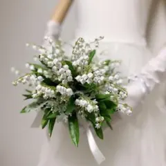 スズランブーケ　ブートニア付き　結婚式　前撮り