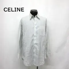 MY3732▲CELINE▲セリーヌ 長袖シャツ ワイシャツ 刺繍ロゴ　高島屋のサムネイル