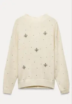 ZARA ジュエリーニットセーター