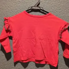 LSP 赤 フリル付き長袖カットソー