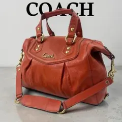 COACH Ashley Satchel Totebag burgundy 美品 - メルカリ