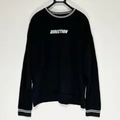 【neos】ビッグシルエット リフレクター プリント リンガー スウェットシャツ