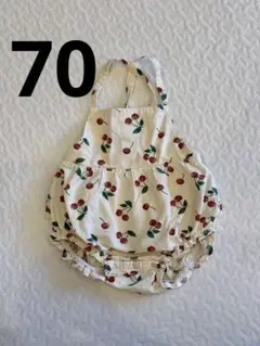 futafuta チェリー柄ロンパース 70サイズ