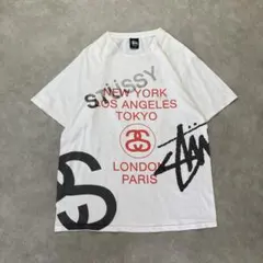 Mexico製STUSSY World Tour Tシャツ ホワイト Mサイズのサムネイル