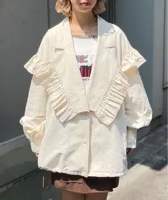 HELLO.SANFLANCISCO フリルボリュームスリーブテーラージャケット