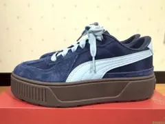 【美品】PUMA カルメン 厚底スニーカー 23.5cm ネイビーのサムネイル
