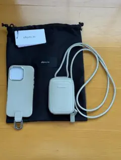 objects.io iPhone16Proケース ストラップ付き