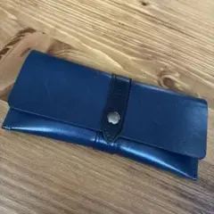 本革 プルームテックケース Dom Teporna Italy ネイビー