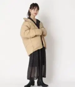 カスタネ　中綿ダウンジャケット　ダウン　ベージュ