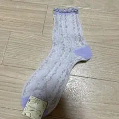 tutuannaレース模様 ホワイトラベンダーソックス