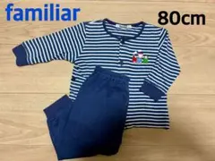 familiar ストライプ柄 ベビーパジャマ 80cm