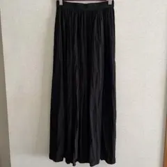 ユニクロ　UNIQLO プリーツパンツ　プリーツスカートパンツ S ブラック