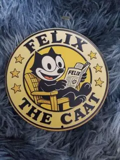 フィリックス・ザ・キャット ブリキ看板 レトロ風 15センチ