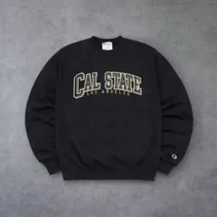 チャンピオン スウェット Cal カレッジロゴ刺繍 プルオーバー 黒L